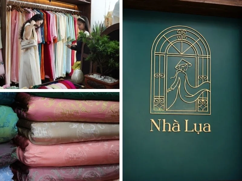Nhà Lụa dệt thủ công, nhuộm truyền thống, chăm chút tỉ mỉ từng sản phẩm để mỗi trang phục đều giữ được vẻ đẹp lụa tơ tằm chuẩ