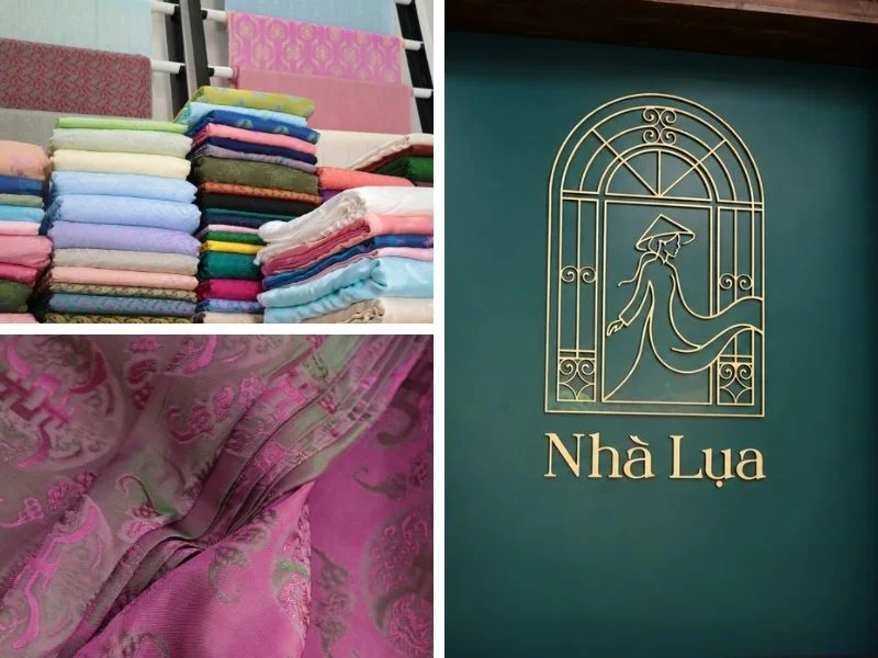 Nhà Lụa dệt thủ công, nhuộm truyền thống, chăm chút tỉ mỉ từng sản phẩm để mỗi trang phục đều giữ được vẻ đẹp lụa tơ tằm chuẩ