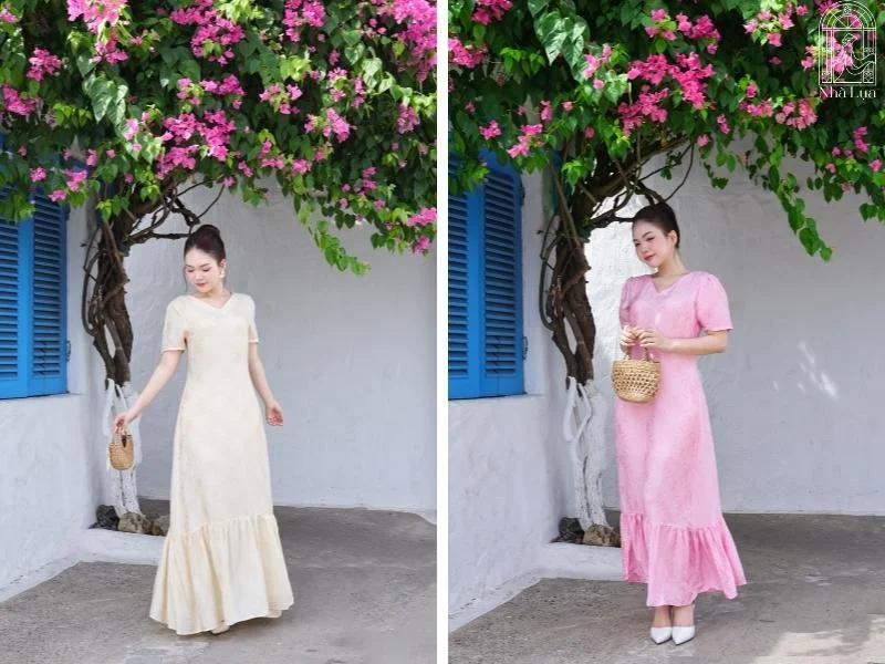 Những mẫu váy lụa với gam màu phù hợp với cảnh quan biển và ánh sáng tự nhiên rực rỡ của Đà Nẵng sẽ giúp bạn nổi bật và bắt sáng trong từng bức ảnh.