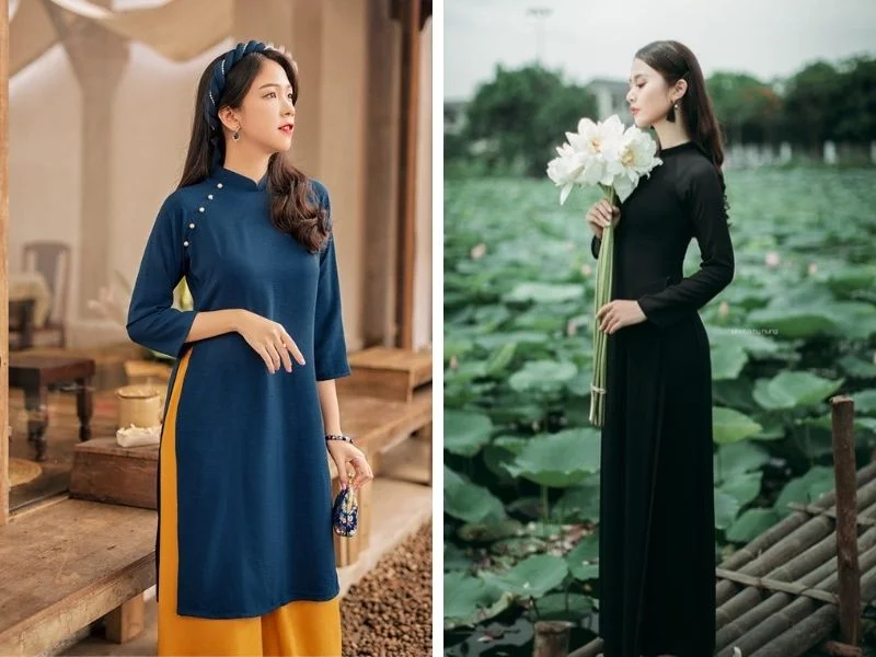 Màu đen và xanh navy là giải pháp an toàn nhưng đầy quyền lực cho da ngăm, tôn vóc dáng thon gọn và càng thêm sang trọng, quý