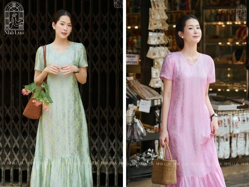 Váy Nhà Lụa được chăm chút từ chất liệu, đường may đến phom dáng, giúp người mặc luôn cảm thấy vừa vặn, kín đáo và sang trọng
