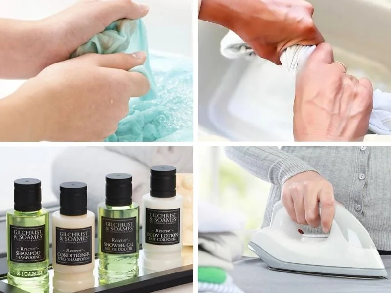 Giặt tay với nước dưới 30°C, dùng xà phòng dịu nhẹ, tránh vò mạnh hay vắt xoắn, phơi nơi thoáng mát tránh nắng trực tiếp và ủi ở nhiệt độ thấp qua lớp vải mỏng để bảo vệ lụa.