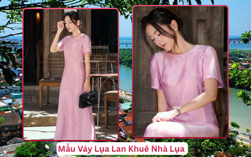 Mẫu Váy Lụa Lan Khuê Nhà Lụa Phú Yên
