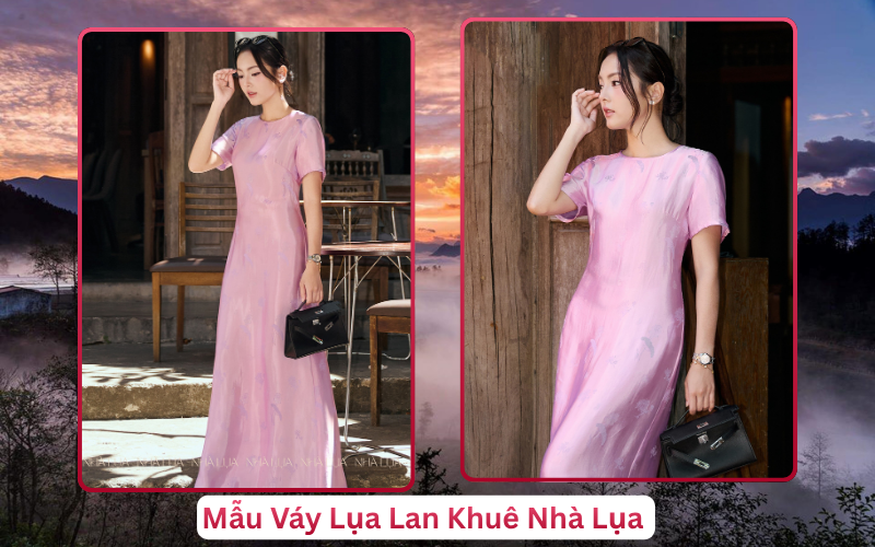 Mẫu Váy Lụa Lan Khuê Nhà Lụa Sapa