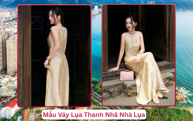 Mẫu Váy Lụa Thanh Nhã Nhà Lụa Cam Ranh