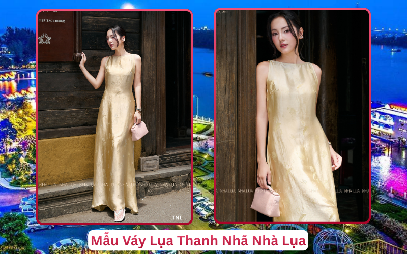 Mẫu Váy Lụa Thanh Nhã Nhà Lụa Cần Thơ