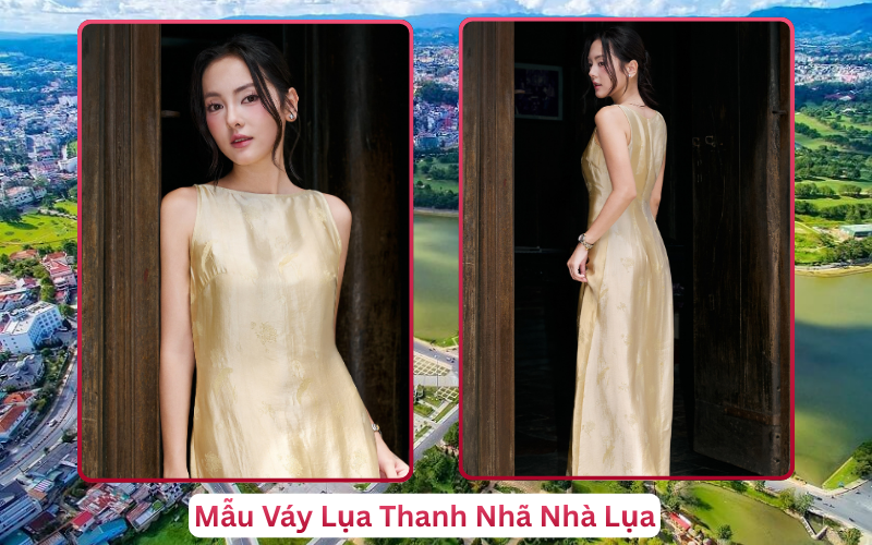 Mẫu Váy Lụa Thanh Nhã Nhà Lụa Đà Lạt