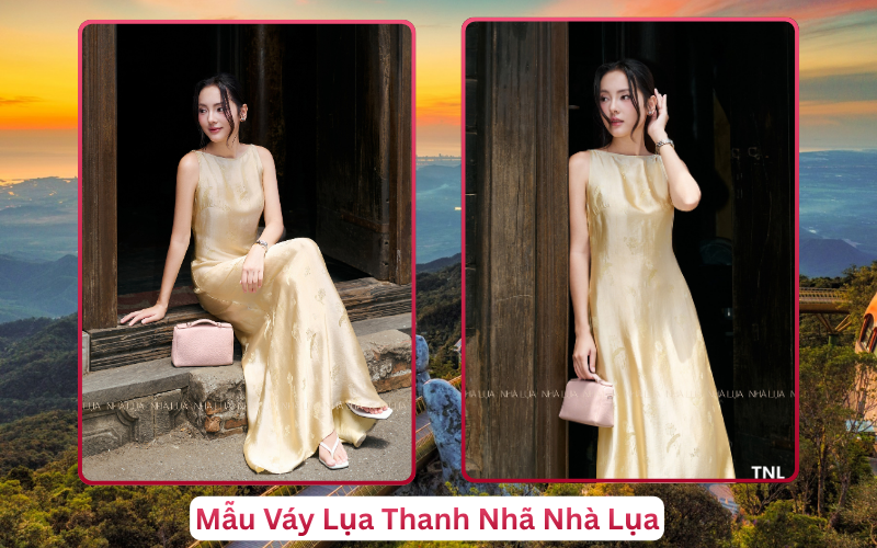 Mẫu Váy Lụa Thanh Nhã Nhà Lụa Đà Nẵng