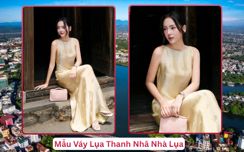 Mẫu Váy Lụa Thanh Nhã Nhà Lụa Huế