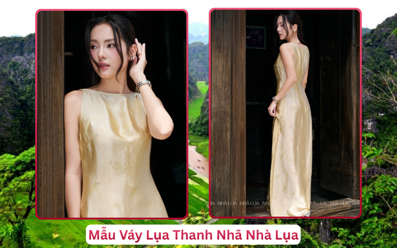 Mẫu Váy Lụa Thanh Nhã Nhà Lụa Ninh Bình
