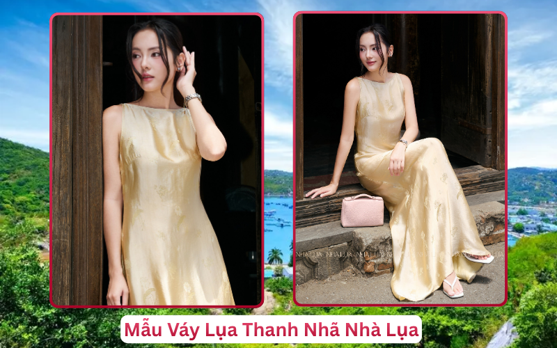 Mẫu Váy Lụa Thanh Nhã Nhà Lụa Phan Rang