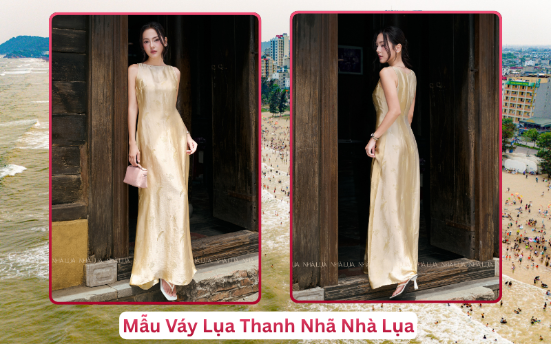 Mẫu Váy Lụa Thanh Nhã Nhà Lụa Sầm Sơn