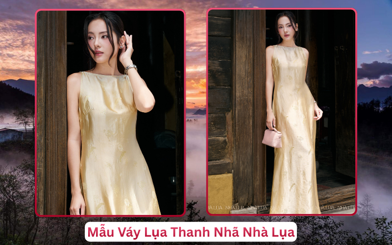 Mẫu Váy Lụa Thanh Nhã Nhà Lụa Sapa