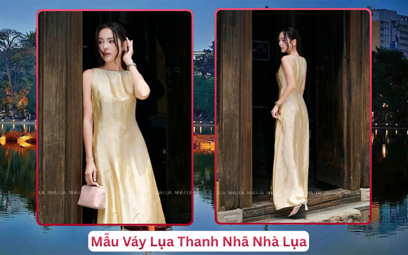 Mẫu Váy Lụa Thanh Nhã Nhà Lụa Hà Nội