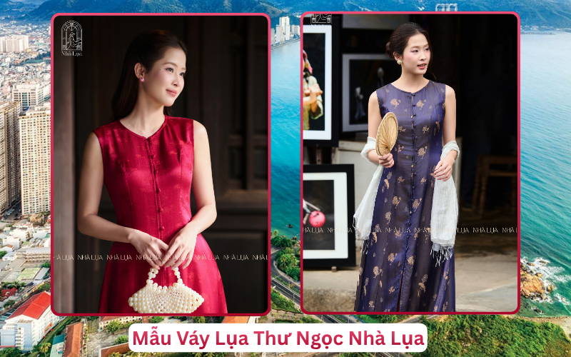 Mẫu Váy Lụa Thư Ngọc Nhà Lụa Cam Ranh