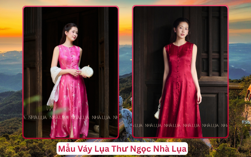Two women in elegant traditional dresses