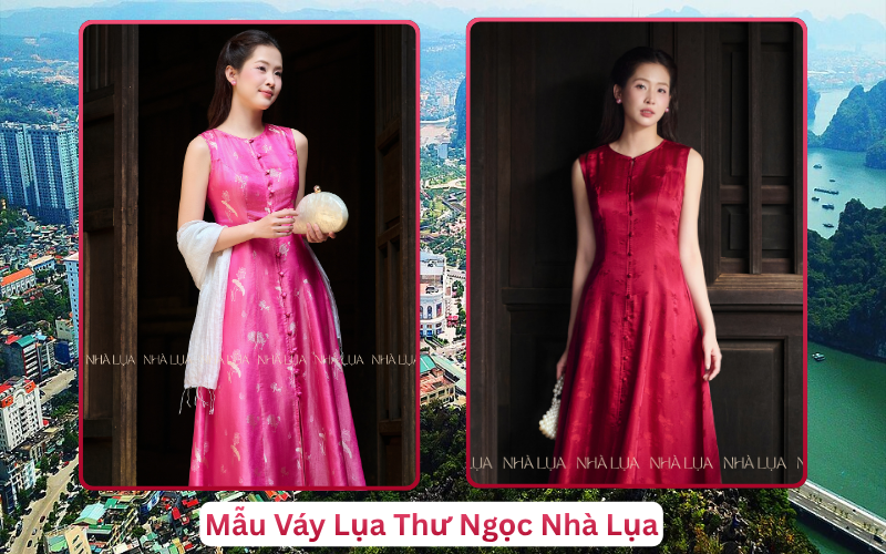 Mẫu Váy Lụa Thư Ngọc Nhà Lụa Hạ Long