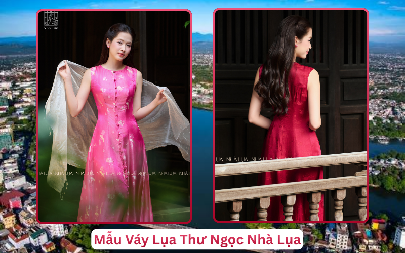 Mẫu Váy Lụa Thư Ngọc Nhà Lụa Huế