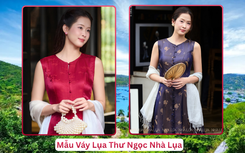 Mẫu Váy Lụa Thư Ngọc Nhà Lụa Phan Rang