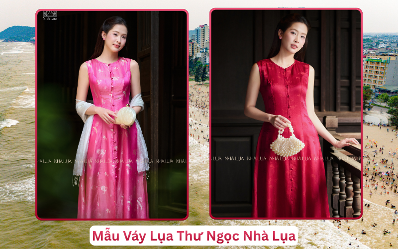 Mẫu Váy Lụa Thư Ngọc Nhà Lụa Sầm Sơn