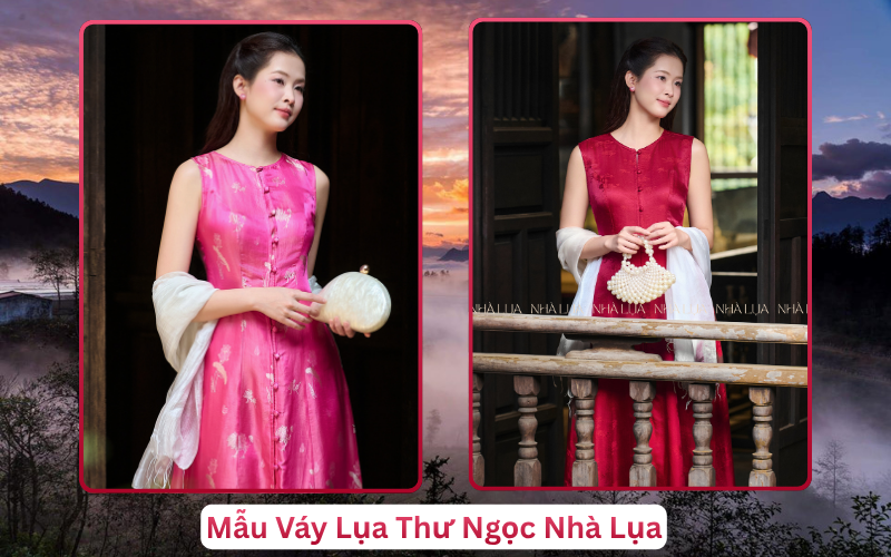 Mẫu Váy Lụa Thư Ngọc Nhà Lụa Sapa