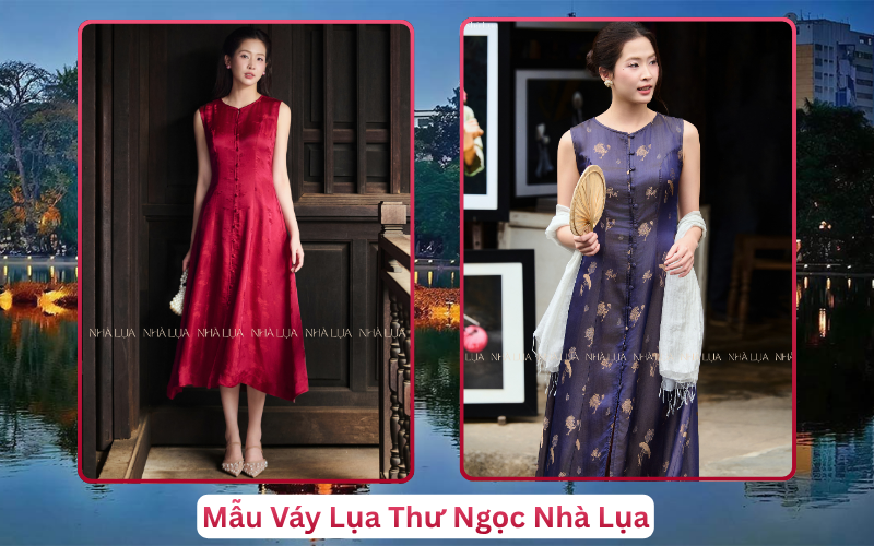 Mẫu Váy Lụa Thư Ngọc Nhà Lụa Hà Nội