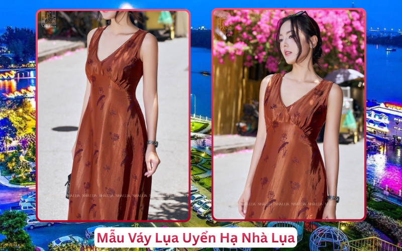 Mẫu Váy Lụa Uyển Hạ Nhà Lụa Cần Thơ