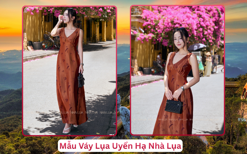Mẫu Váy Lụa Uyển Hạ Nhà Lụa Đà Nẵng