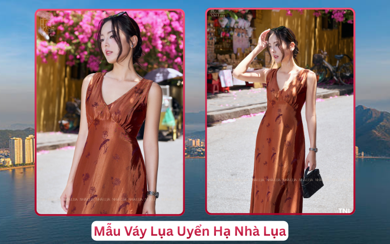 Mẫu Váy Lụa Uyển Hạ Nhà Lụa Nha Trang