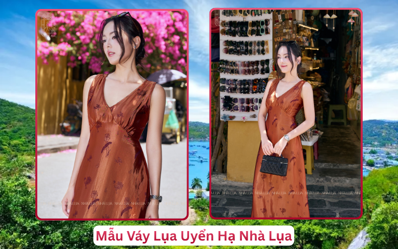 Mẫu Váy Lụa Uyển Hạ Nhà Lụa Phan Rang