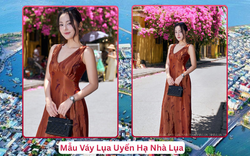 Mẫu Váy Lụa Uyển Hạ Nhà Lụa Phan Thiết
