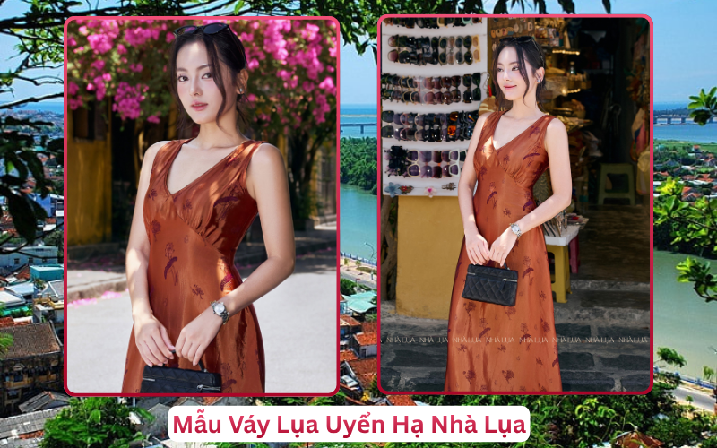 Mẫu Váy Lụa Uyển Hạ Nhà Lụa Phú Yên