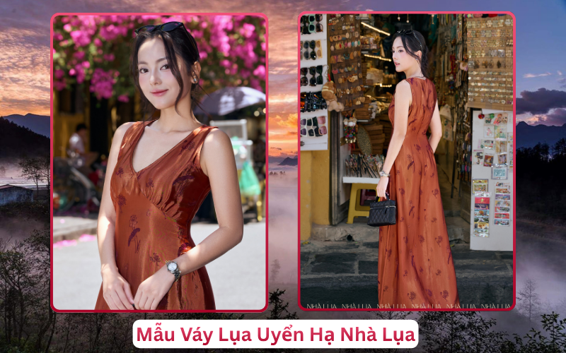 Mẫu Váy Lụa Uyển Hạ Nhà Lụa Sapa