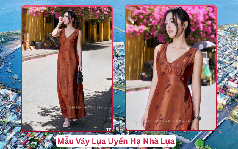 Mẫu Váy Lụa Uyển Hạ Nhà Lụa Vũng Tàu