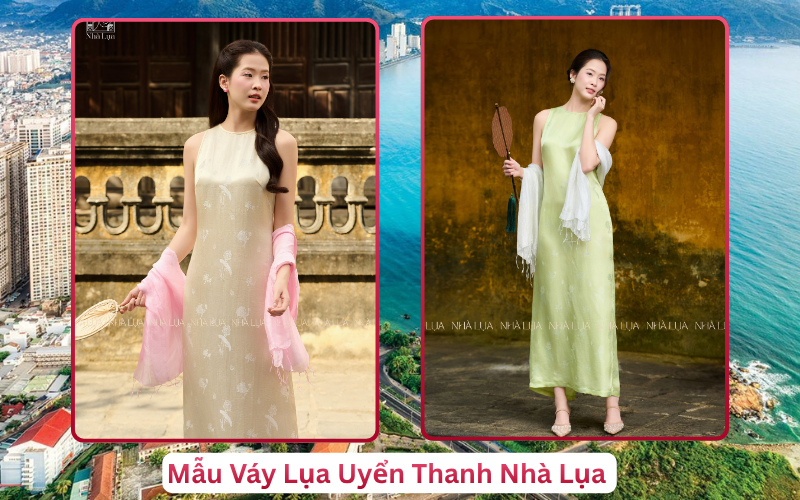 Mẫu Váy Lụa Uyển Thanh Nhà Lụa Cam Ranh