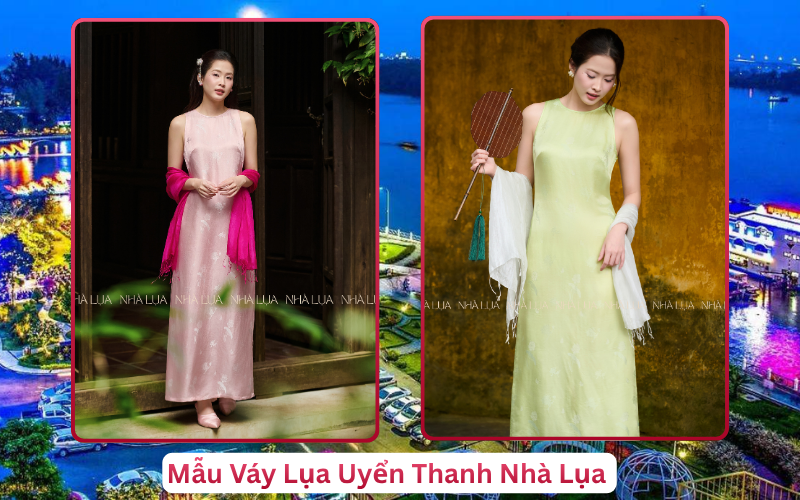 Mẫu Váy Lụa Uyển Thanh Nhà Lụa Cần Thơ