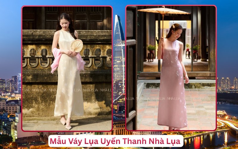 Mẫu Váy Lụa Uyển Thanh Nhà Lụa Hồ Chí Minh