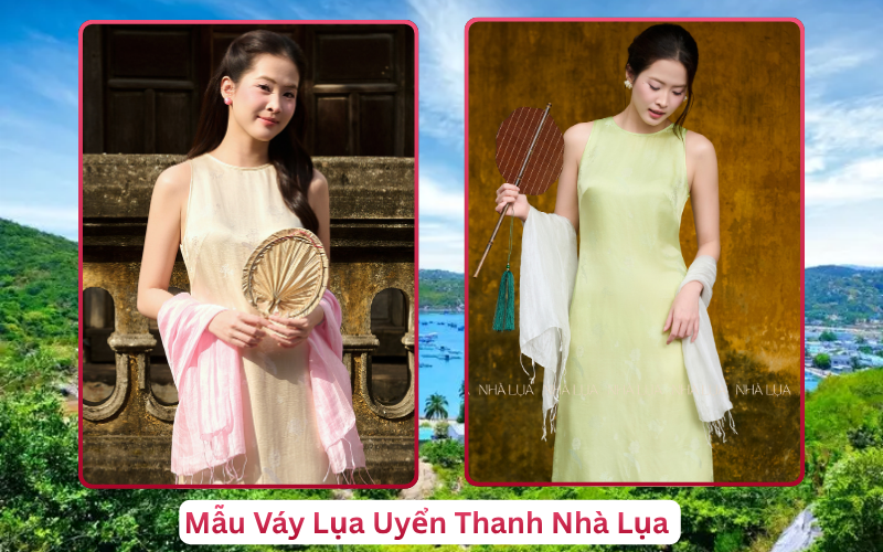 Mẫu Váy Lụa Uyển Thanh Nhà Lụa Phan Rang