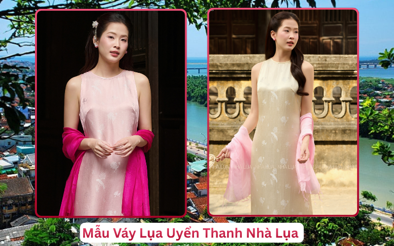 Mẫu Váy Lụa Uyển Thanh Nhà Lụa Phú Yên