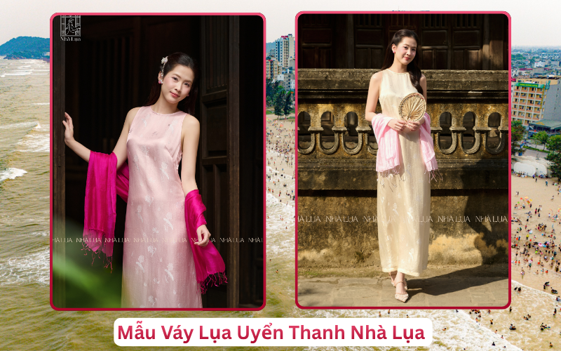 Mẫu Váy Lụa Uyển Thanh Nhà Lụa Sầm Sơn
