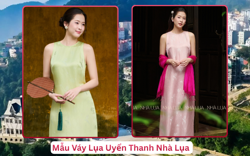 Mẫu Váy Lụa Uyển Thanh Nhà Lụa Tam Đảo
