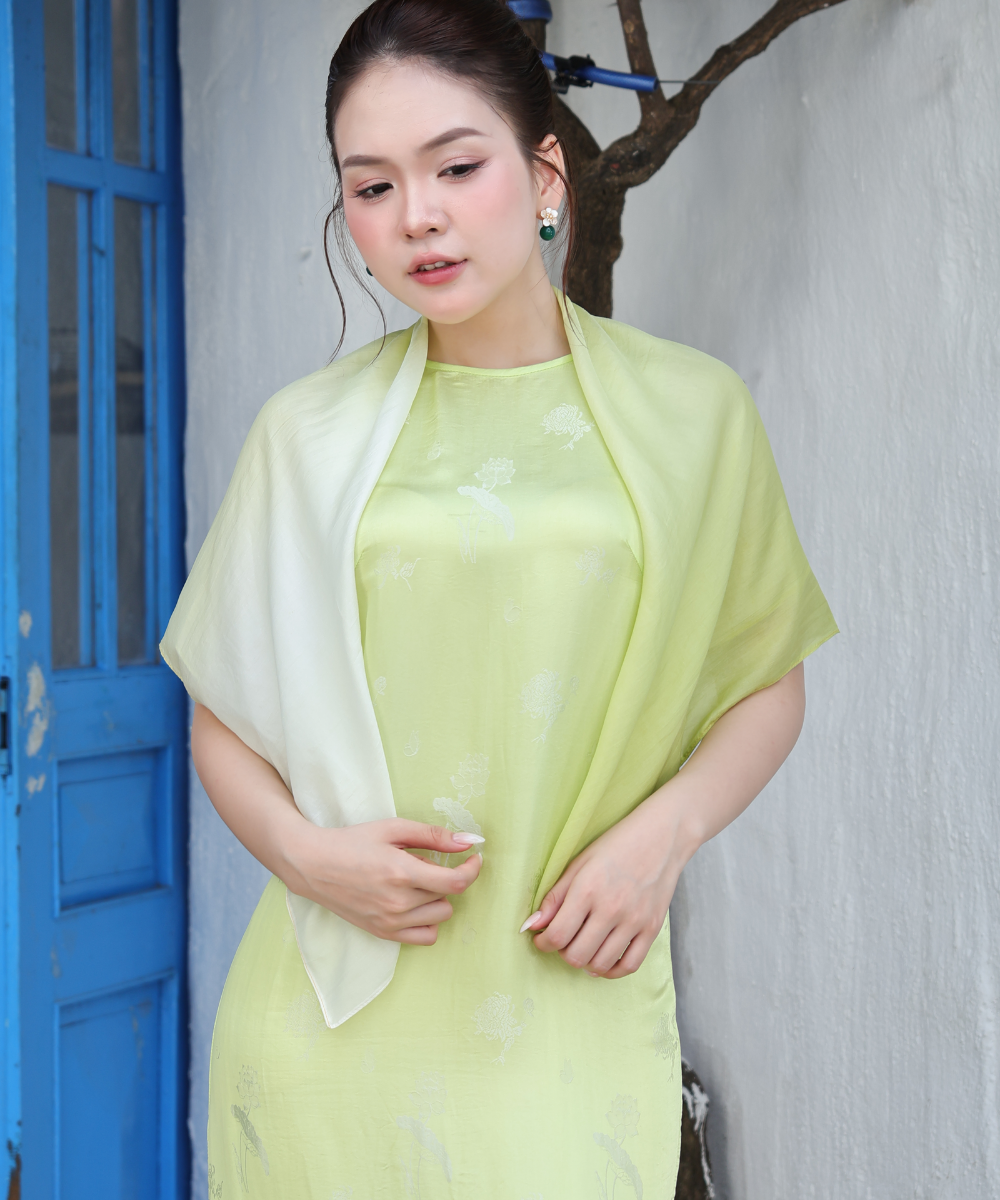 Khăn Lụa Tơ Tằm Tự Nhiên 100% Màu Loang Vàng - Quà Tặng Khăn Lụa Sang Trọng | NHÀ LỤA