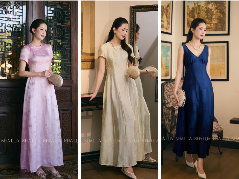 Các thiết kế lụa tại Nhà Lụa tạo cảm giác mềm mại, mát nhẹ và dễ chịu suốt ngày dài, phù hợp để mặc đi làm, đi chơi, dự tiệc
