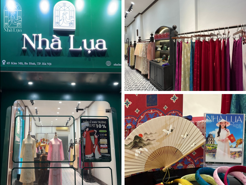 Nhà Lụa cung cấp dịch vụ đặt may riêng với lụa tơ tằm Nha Xá cao cấp, lấy số đo và tư vấn phom dáng trực tiếp tại showroom hoặc tư vấn online, giao hàng kiểm tra tận nhà trước khi