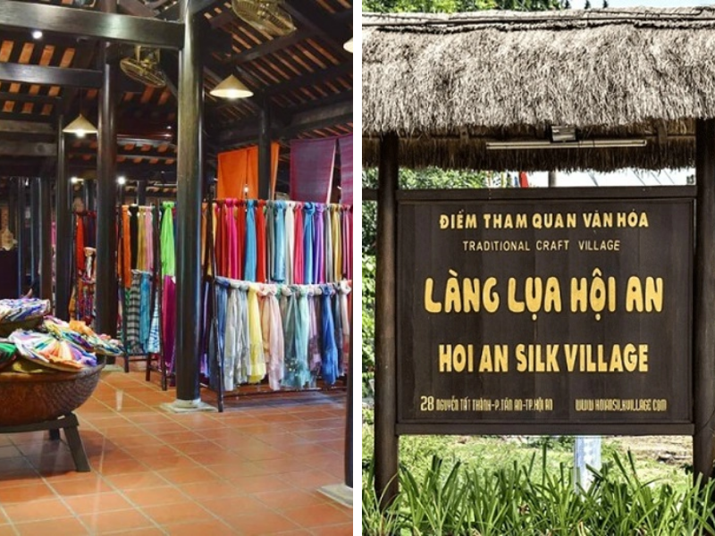Ở Hội An có nhiều cửa hàng may đo và bán lụa truyền thống, nhưng chất lượng không đồng đều; nên kiểm tra kỹ lụa thật và giá trước khi mua.