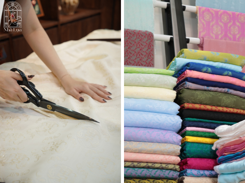 Đặt may riêng áo dài đỏ tại Nhà Lụa qua 5 bước đơn giản, từ tư vấn, lấy số đo đến giao hàng toàn quốc. Mỗi chiếc may đo tỉ mỉ, vừa vặn tuyệt đối và mang dấu ấn riêng.
