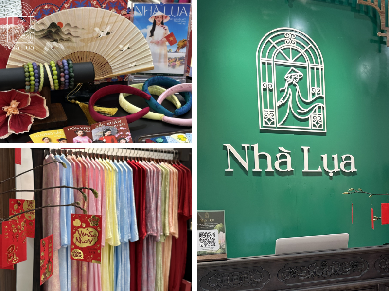 Ghé showroom Nhà Lụa tại 65 Kim Mã, bạn được trực tiếp chạm lụa, ướm thử phom dáng, ngắm màu dưới ánh sáng thật và nhận tư vấn chi tiết