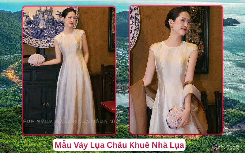 Mẫu Váy Lụa Châu Khuê Nhà Lụa Côn Đảo