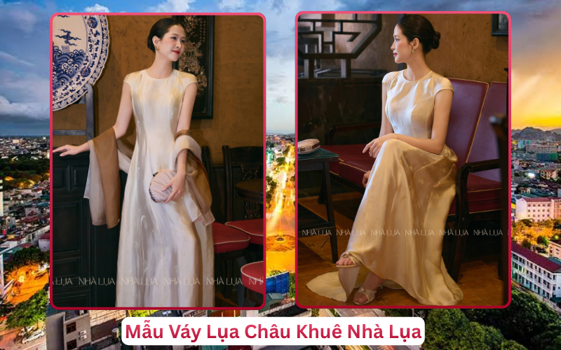 Mẫu Váy Lụa Châu Khuê Nhà Lụa Thanh Hóa
