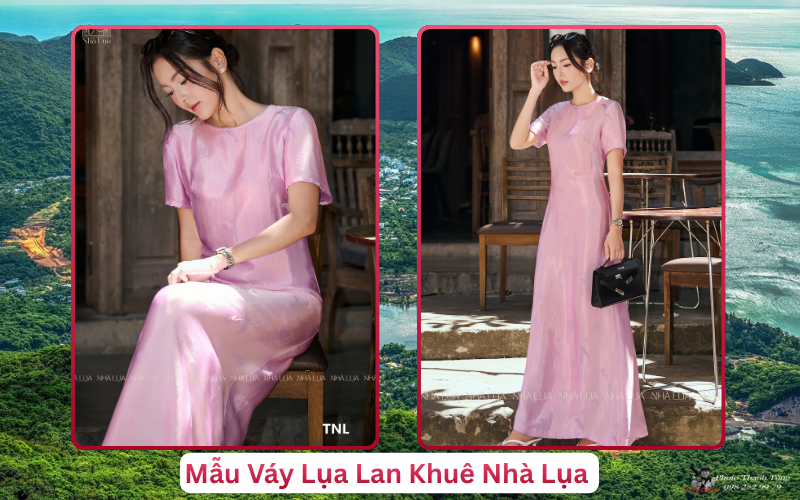 Mẫu Váy Lụa Lan Khuê Nhà Lụa Côn Đảo